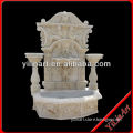 hand carved natural stone outdoor wall fountain waterfalls YL-W134